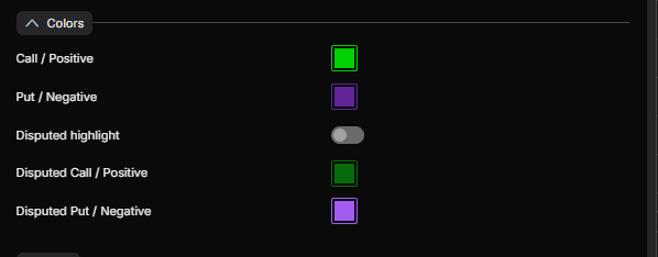 Option Gex Profile - DeepGamma Web. Colors screenshot 5.