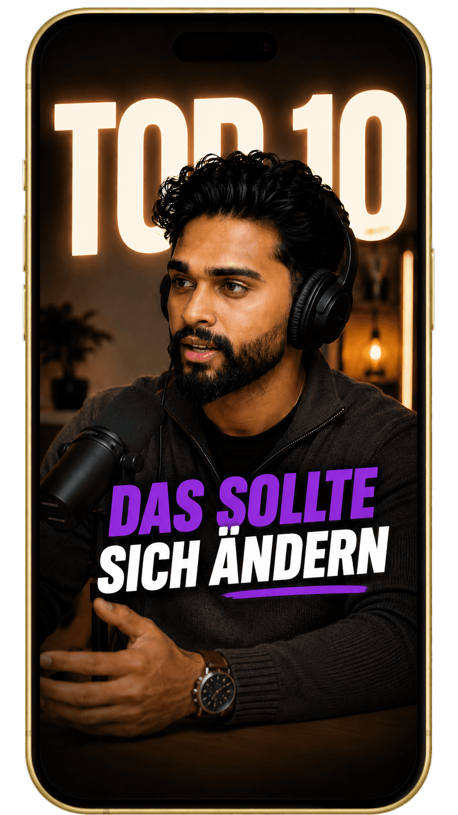 reel inside a mobile phone mockup