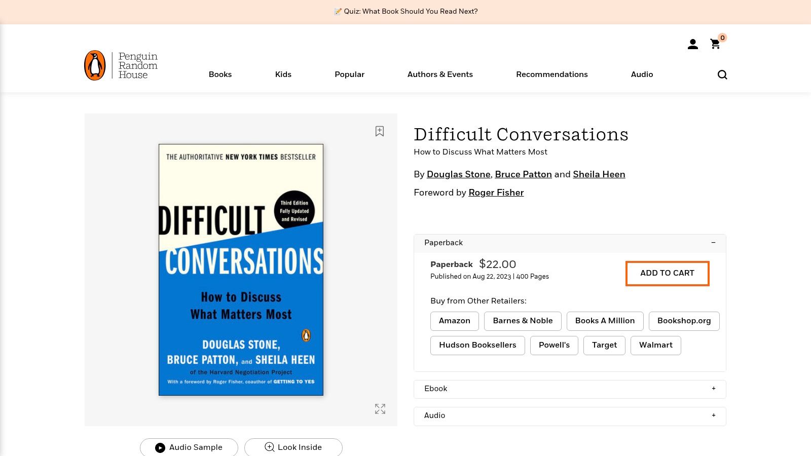 Difficult Conversations: How to Discuss What Matters Most (Updated Edition)
