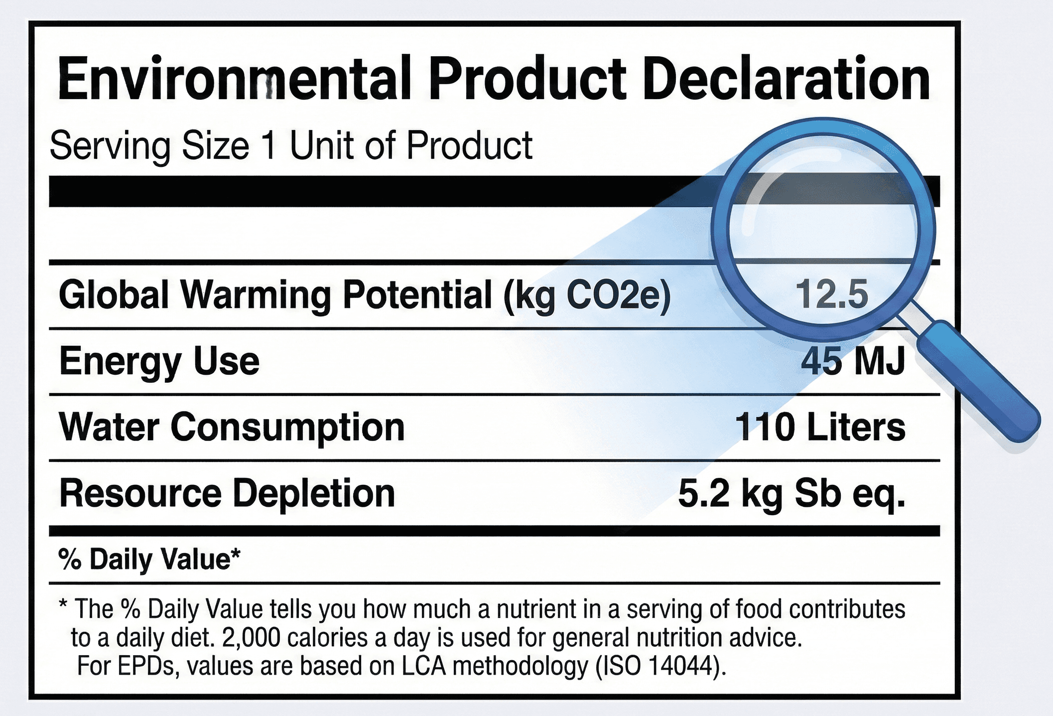 EPD as a nutrition label for carbon and other impacts