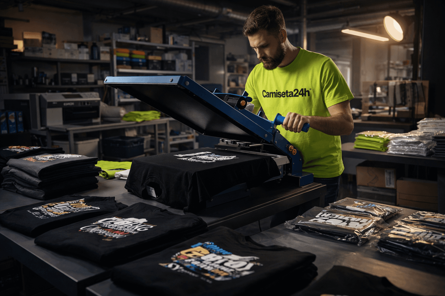 produção rápida camisetas