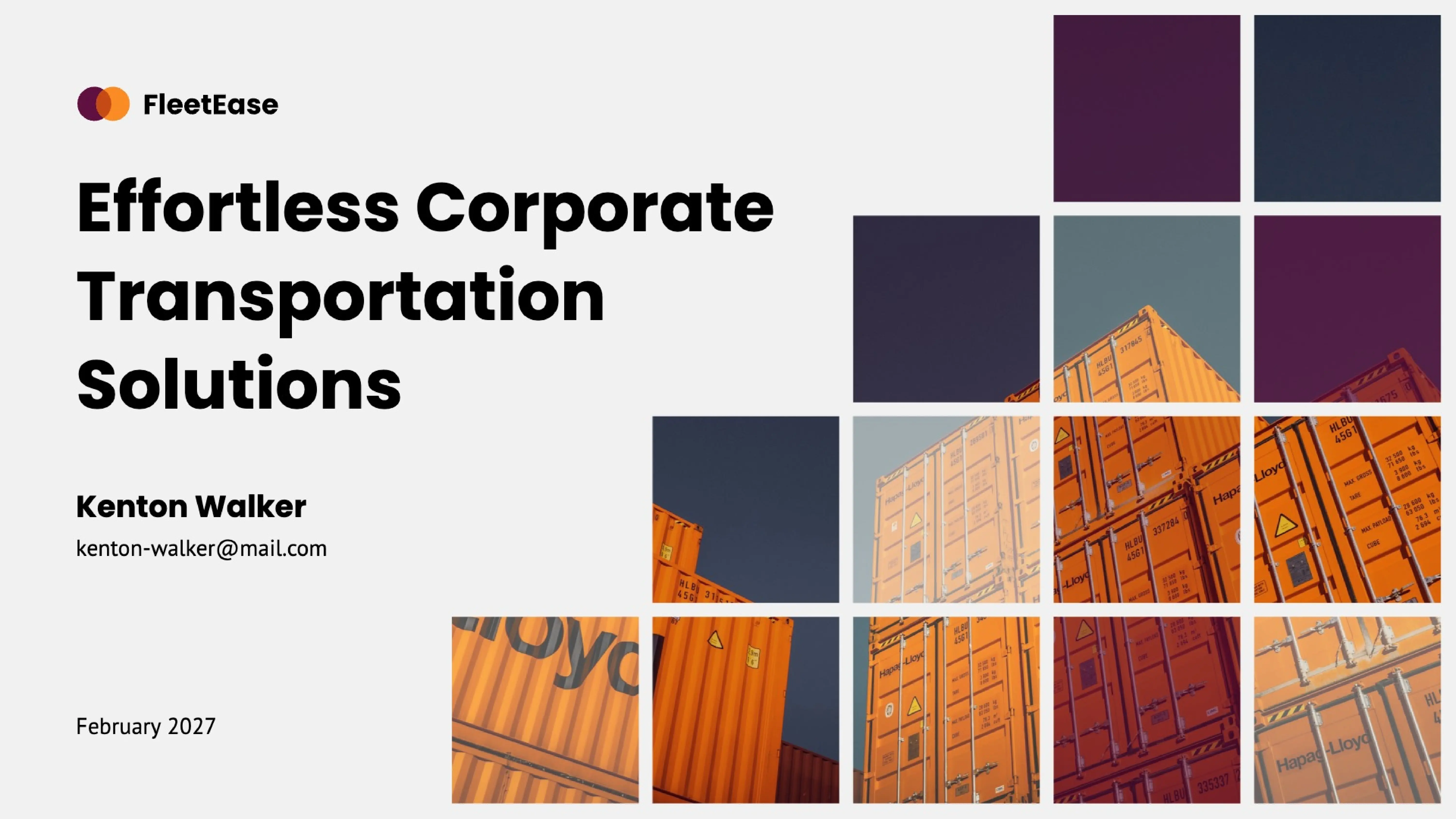 cover slide - executive summary and business plan presentation template