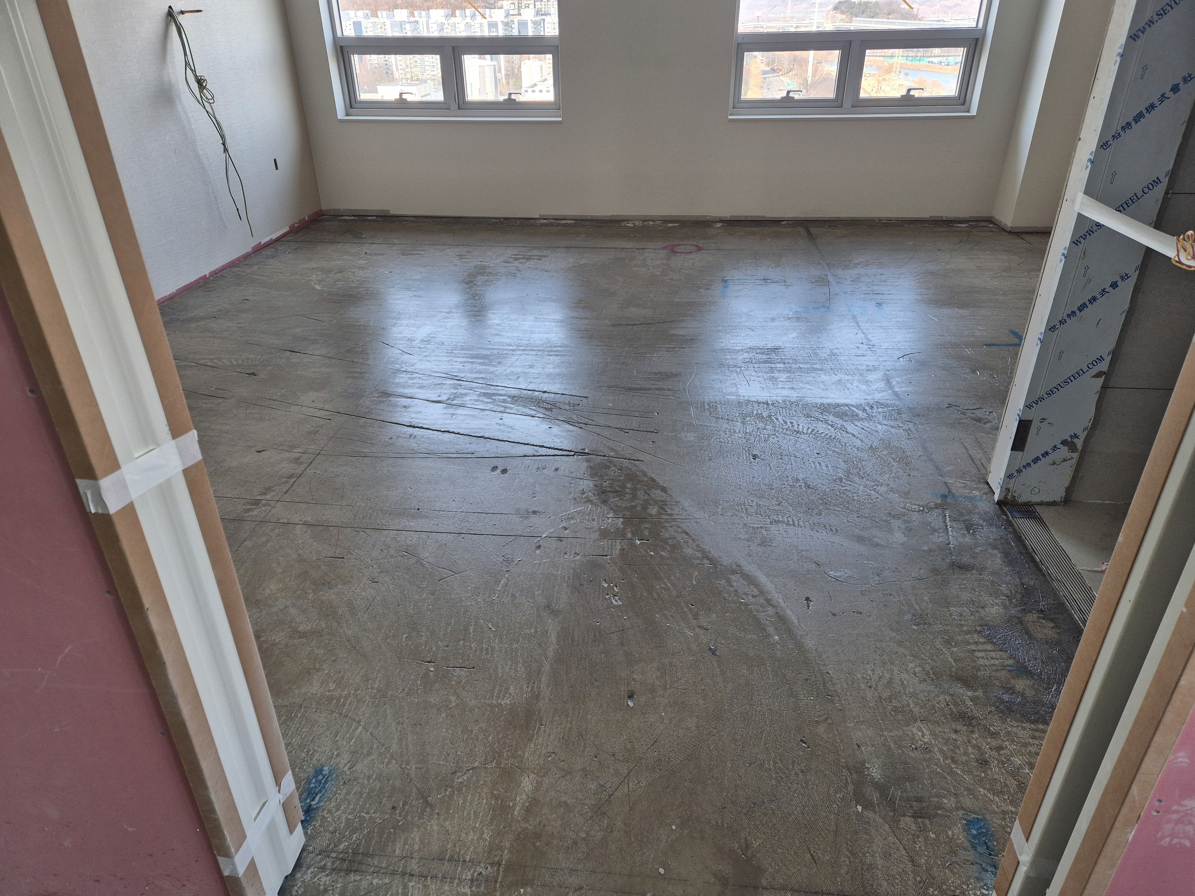 도끼다시 수평몰탈