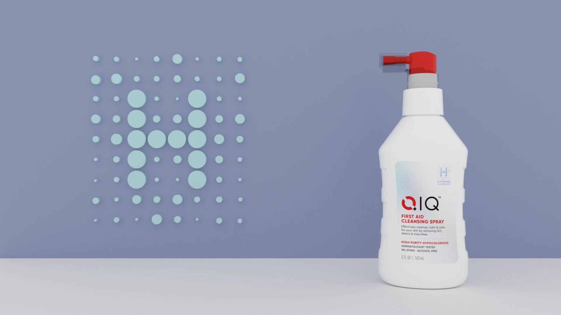 Qiq 3d branded product render shot
