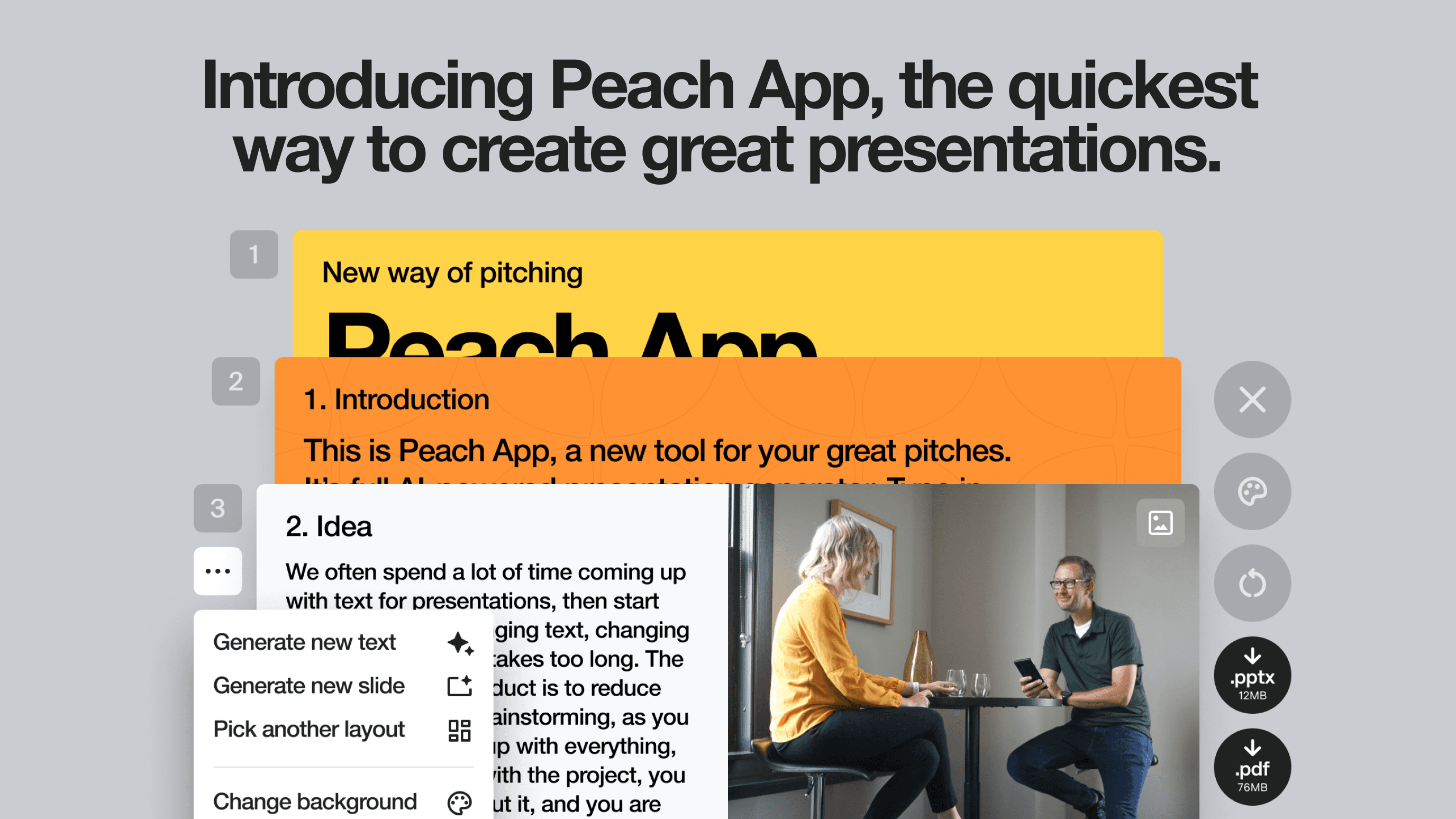 Introducing Peach App, the quickest way&nbsp;to&nbsp;create great presentations