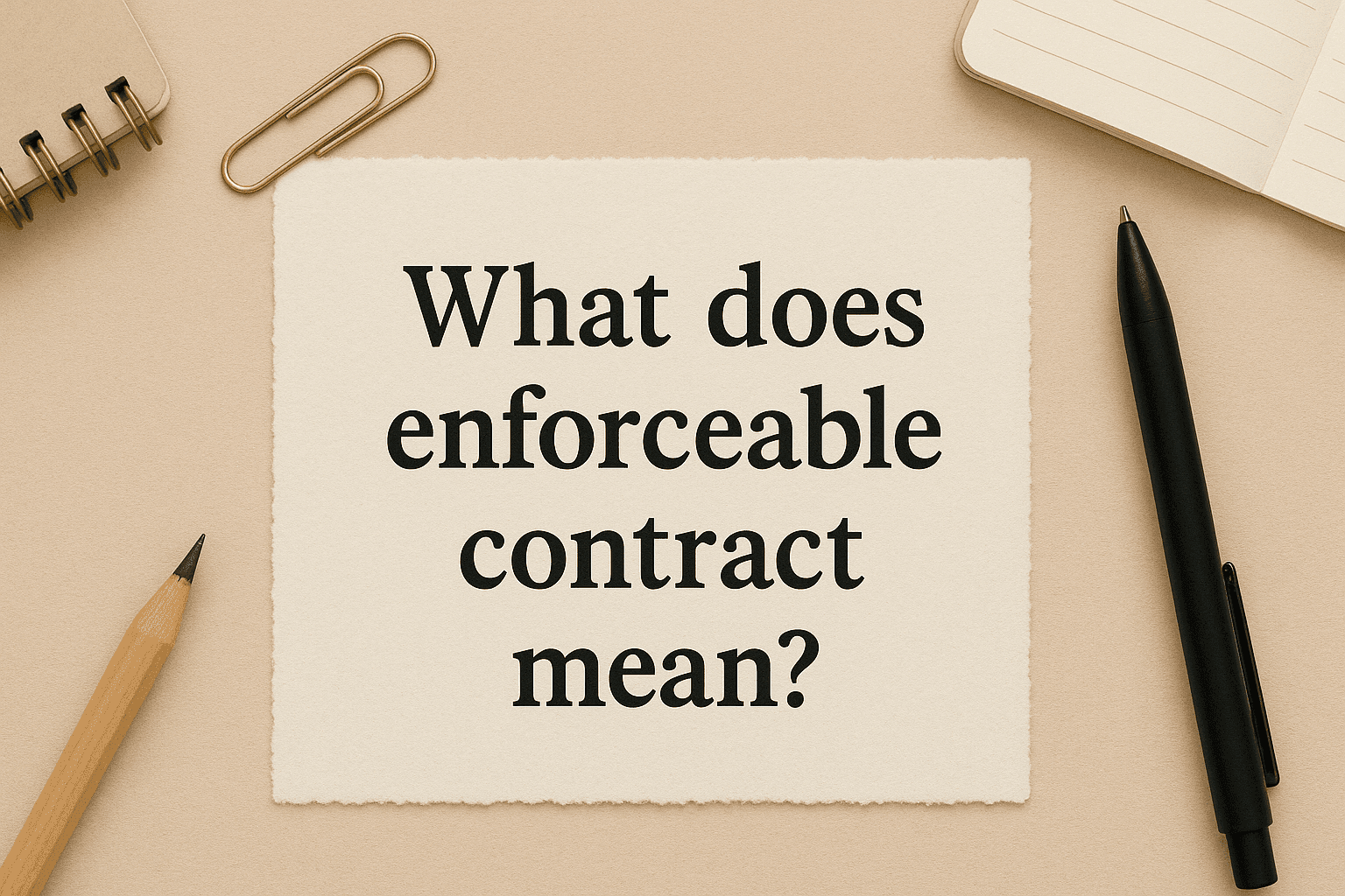 enforceable contract meaning