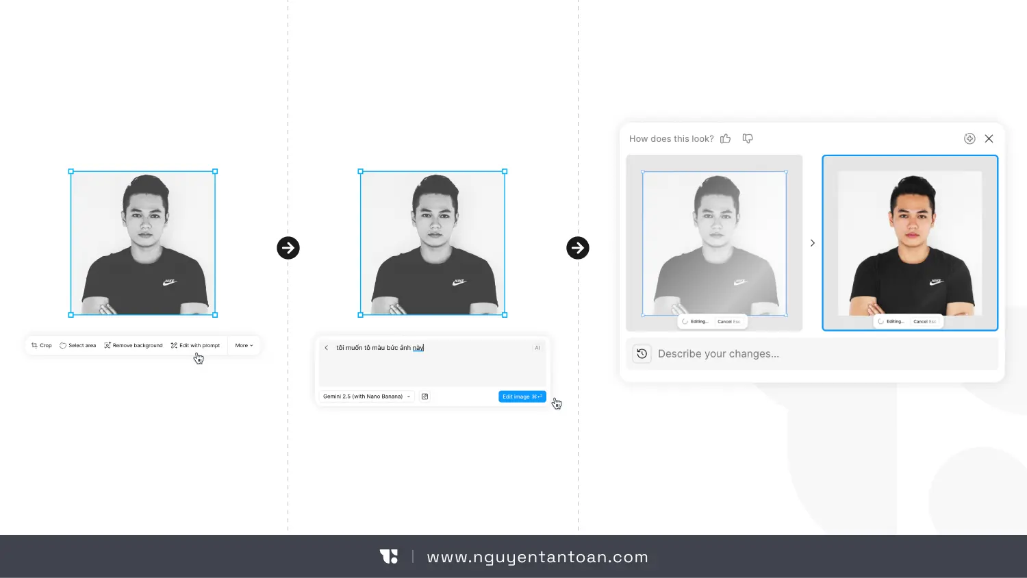 AI UX Nguyen Tan Toan Product Design concept showing contextual AI interface that appears where user works.