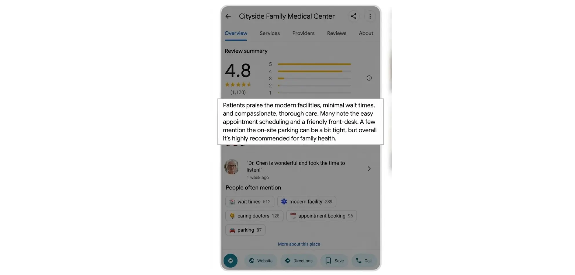 Google AI answers added to google maps: Things to do, review summaries & about this place