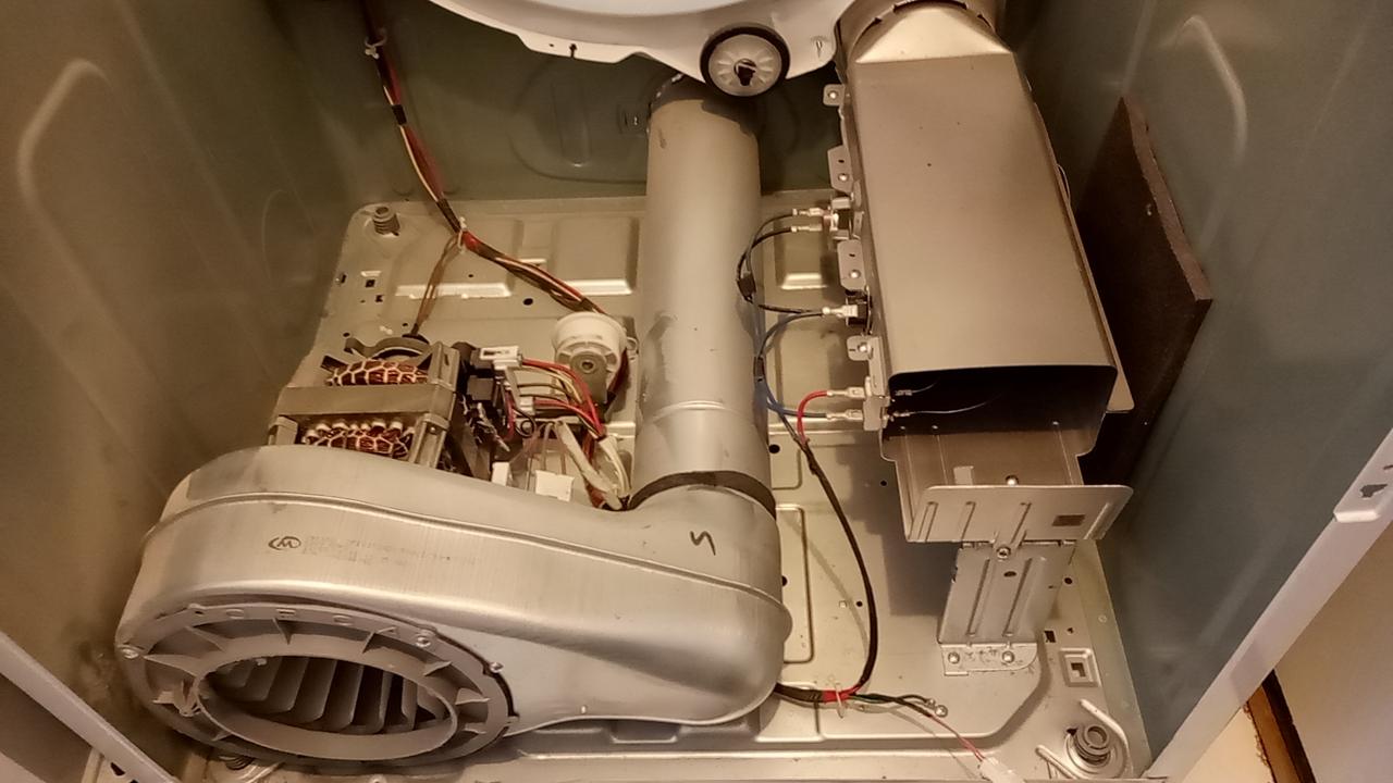 Inside of clothes dryer