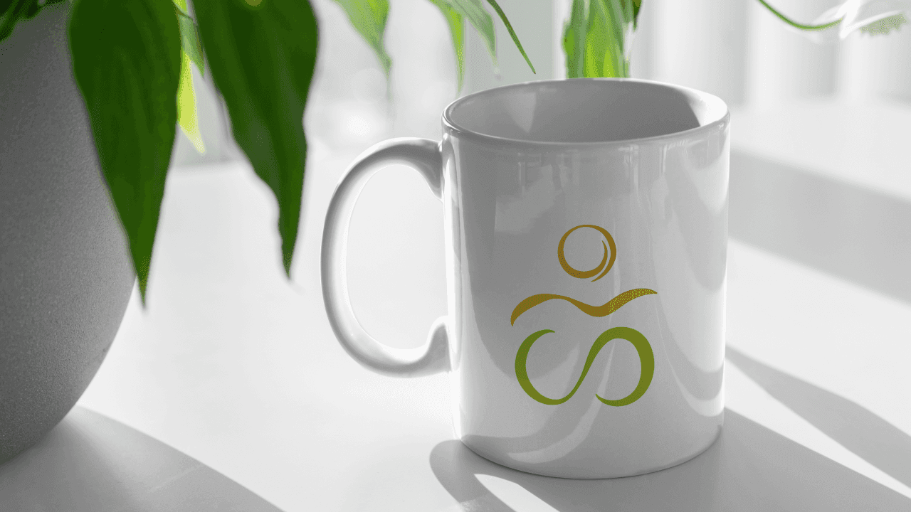 Logo on a mug.