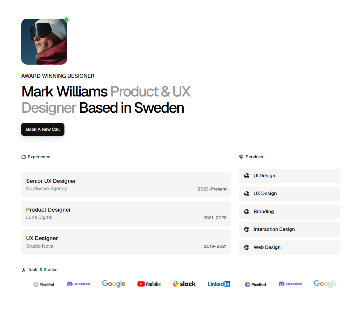 Framer Resume Component