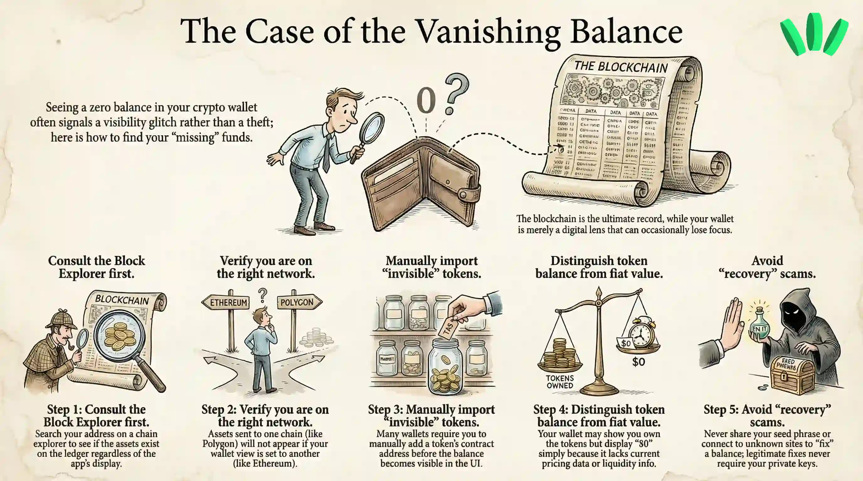 Why a wallet can show $0 when your funds still exist