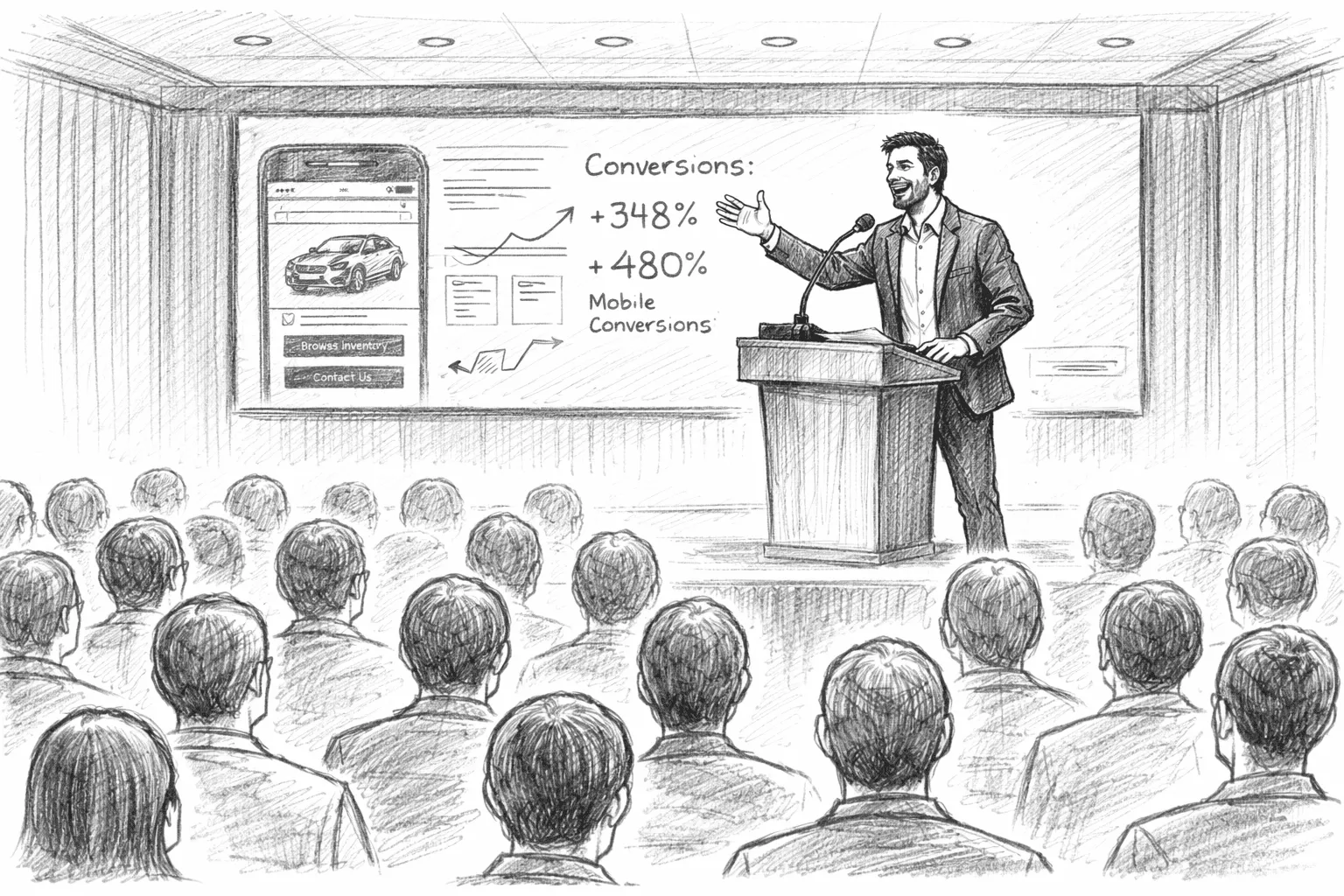 Man speaking at conference