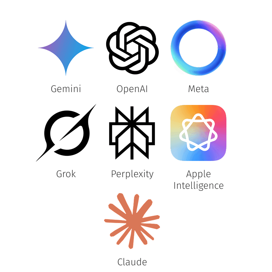 A C-level executive seated between two trusted advisors in conversation across a meeting table. One is real and one is digital.