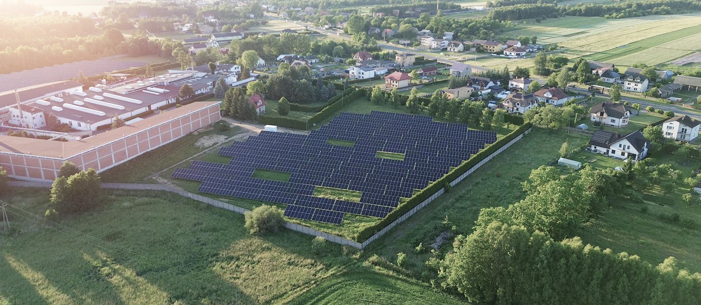 solar panel in the yard