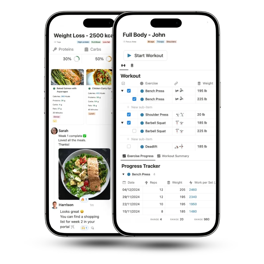 fitness coaching template