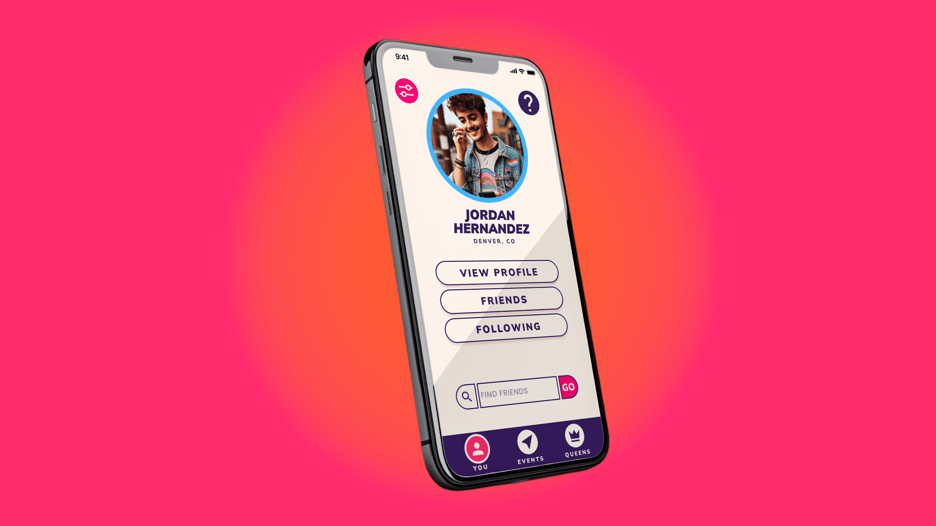 app screen - user