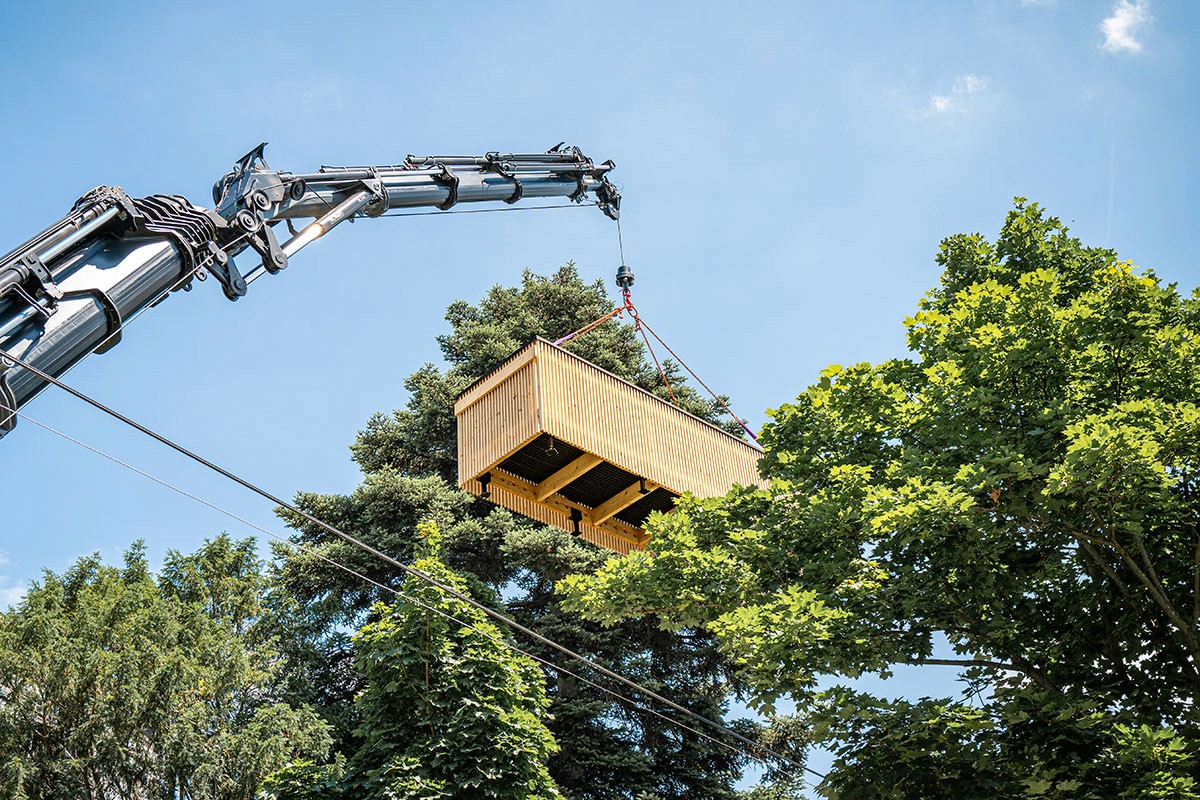 Roots Hub mit hybrider Wärmequelle  aus stiller Luftwärme und Erdwärme