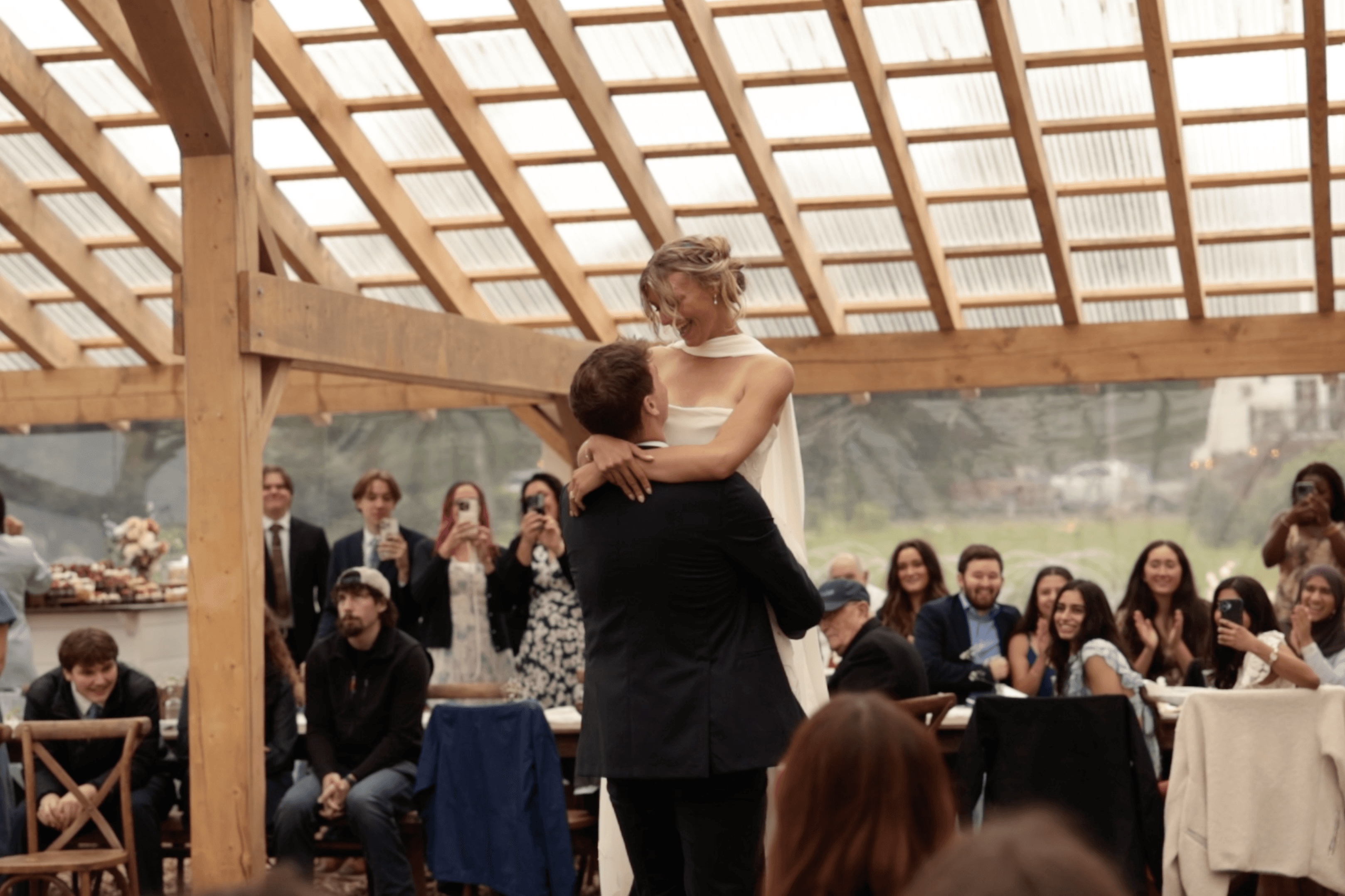 Alaska wedding welcome scene
