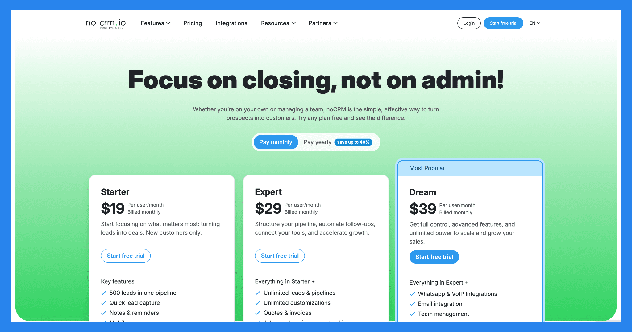 noCRM.io Pricing + Pros & Cons