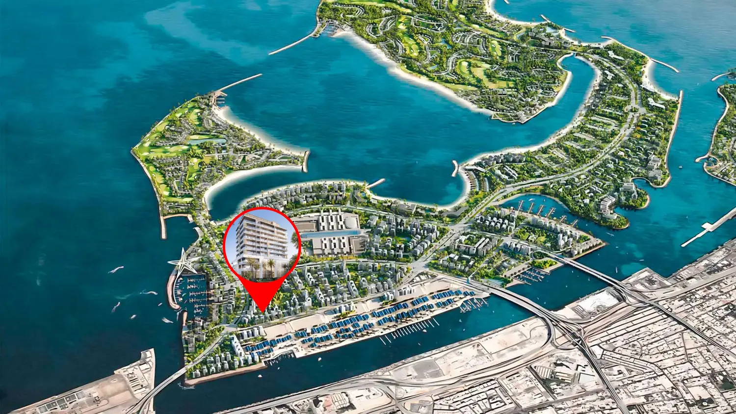 ocean crest by smaana dubai islands location