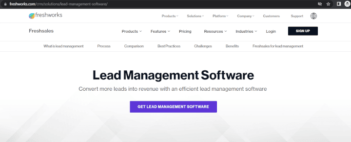 freshworks lead managements software