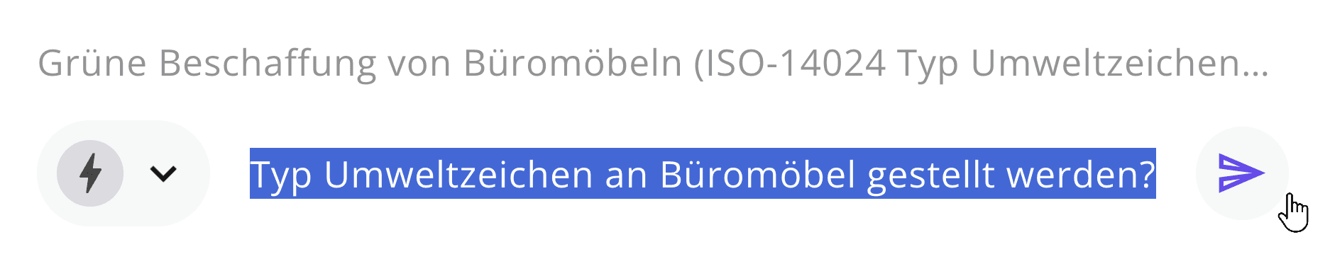 Bildausschnitt aus dem AI VERGABEMANAGER