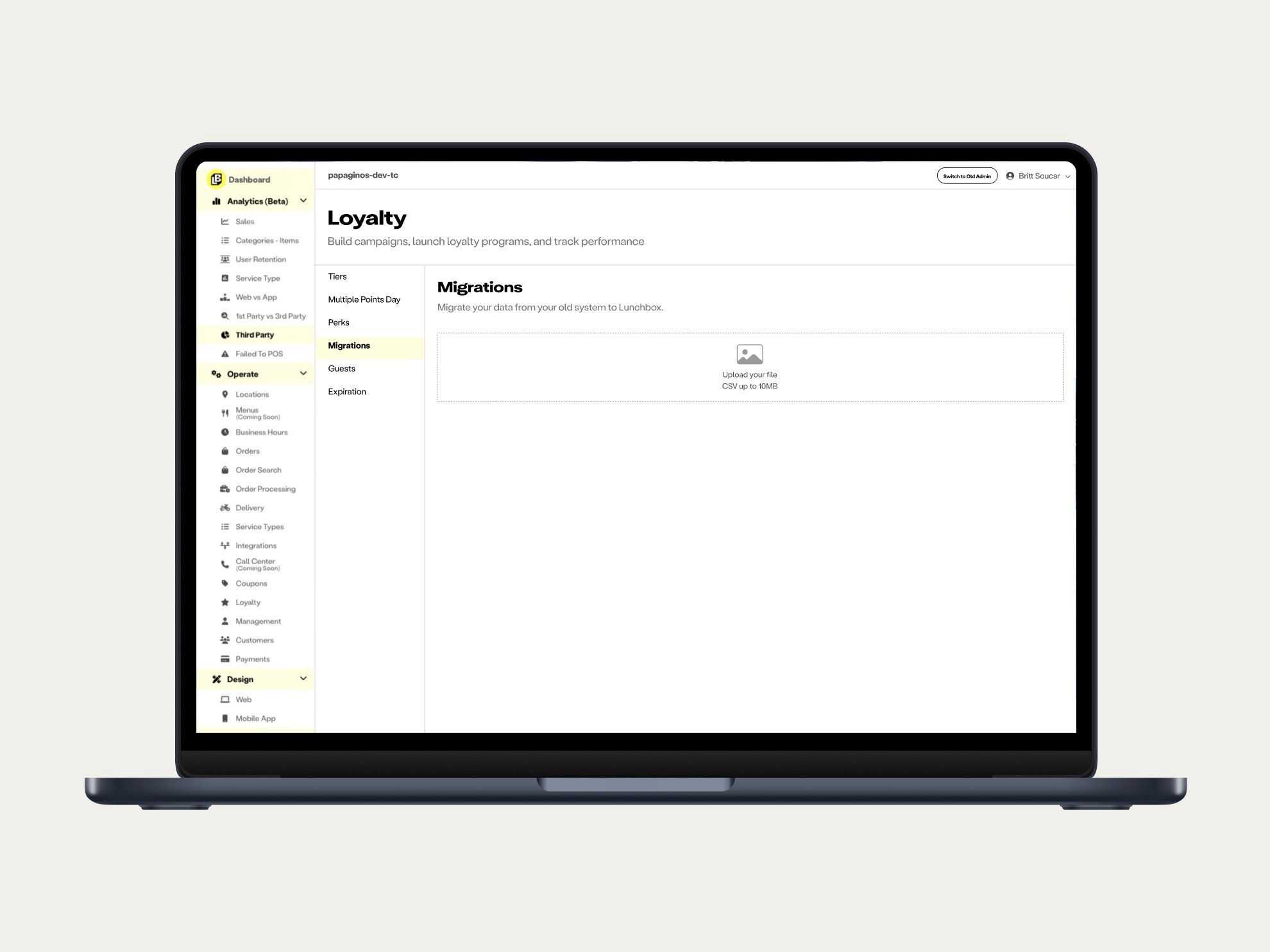 Hand holding phone showing restaurant food app