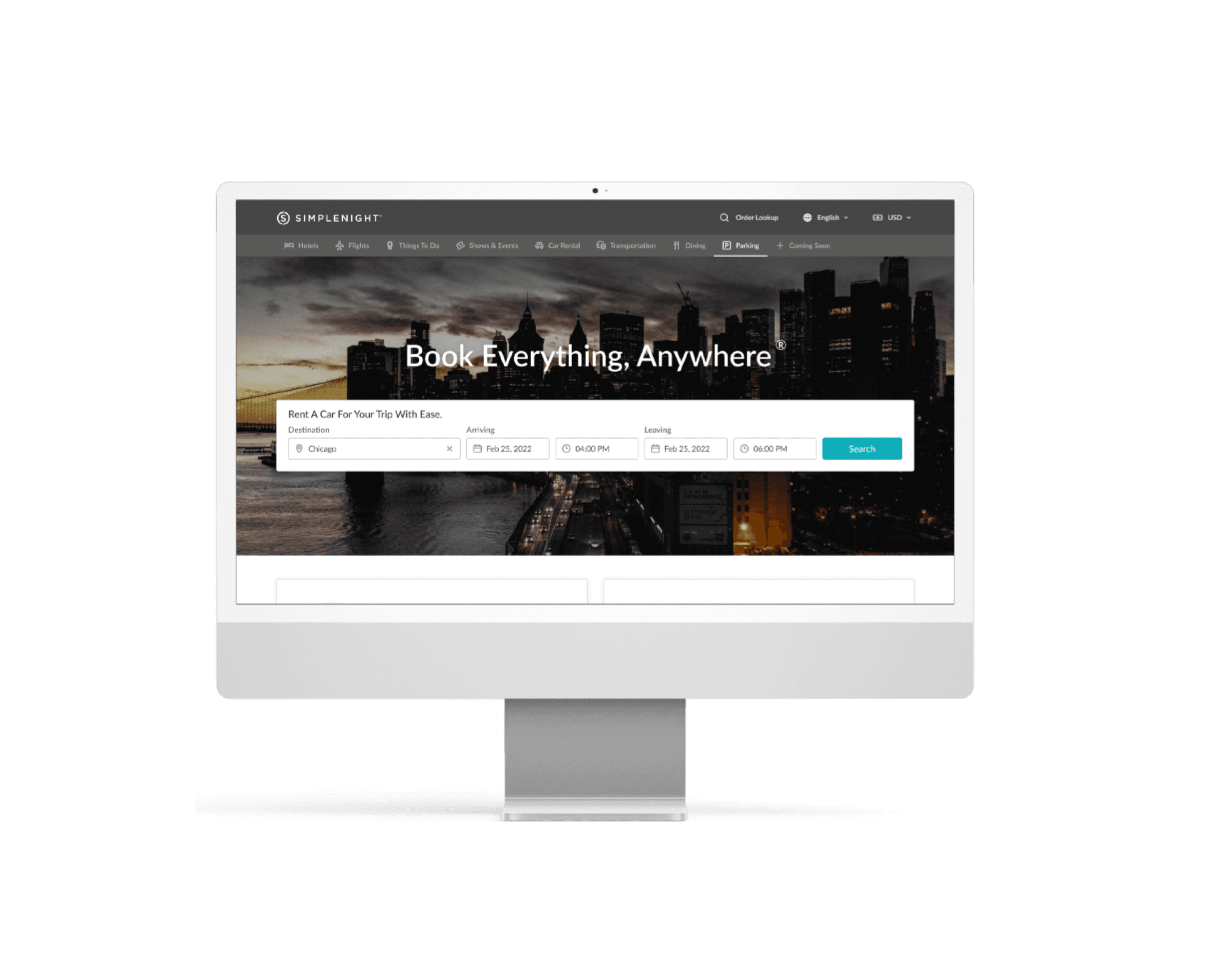 Simplenight mock up desktop
