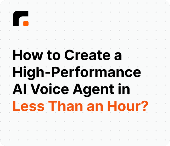 Title of the article with the logo : How to Create a High-Performance AI Voice Agent in Less Than an Hour