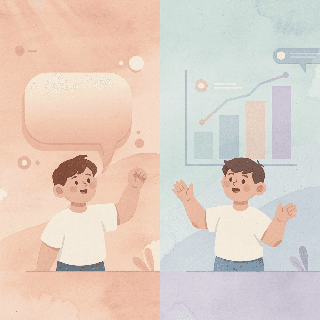 Scene illustration showing correct vs incorrect usage of Islamic phrases