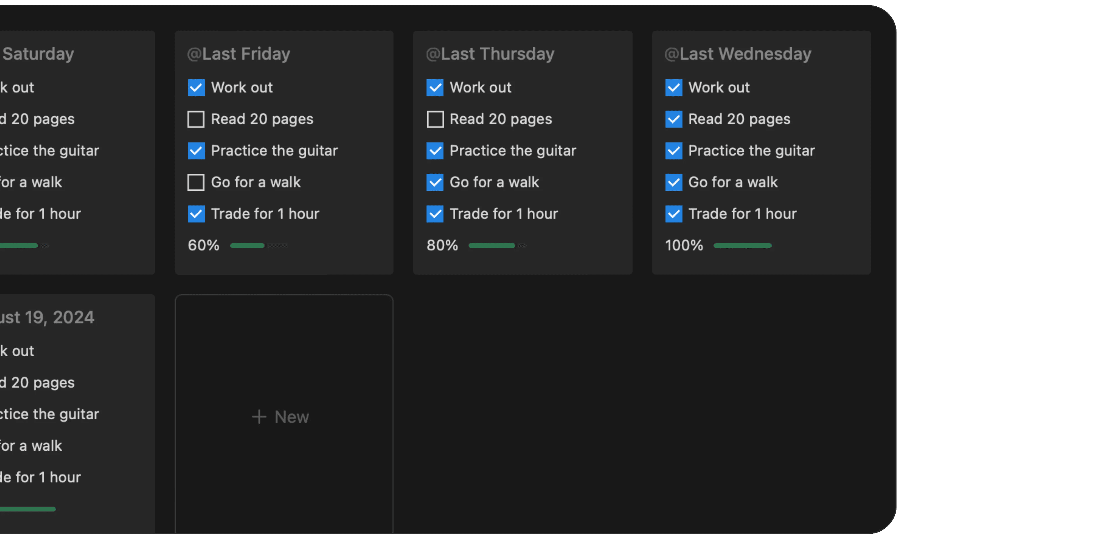 Trading Journal Habit Tracker