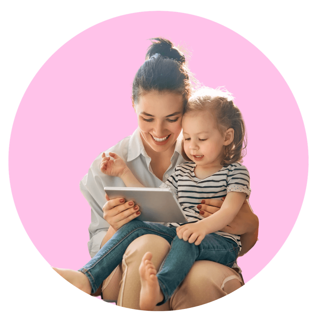 Smiling Women using Phone