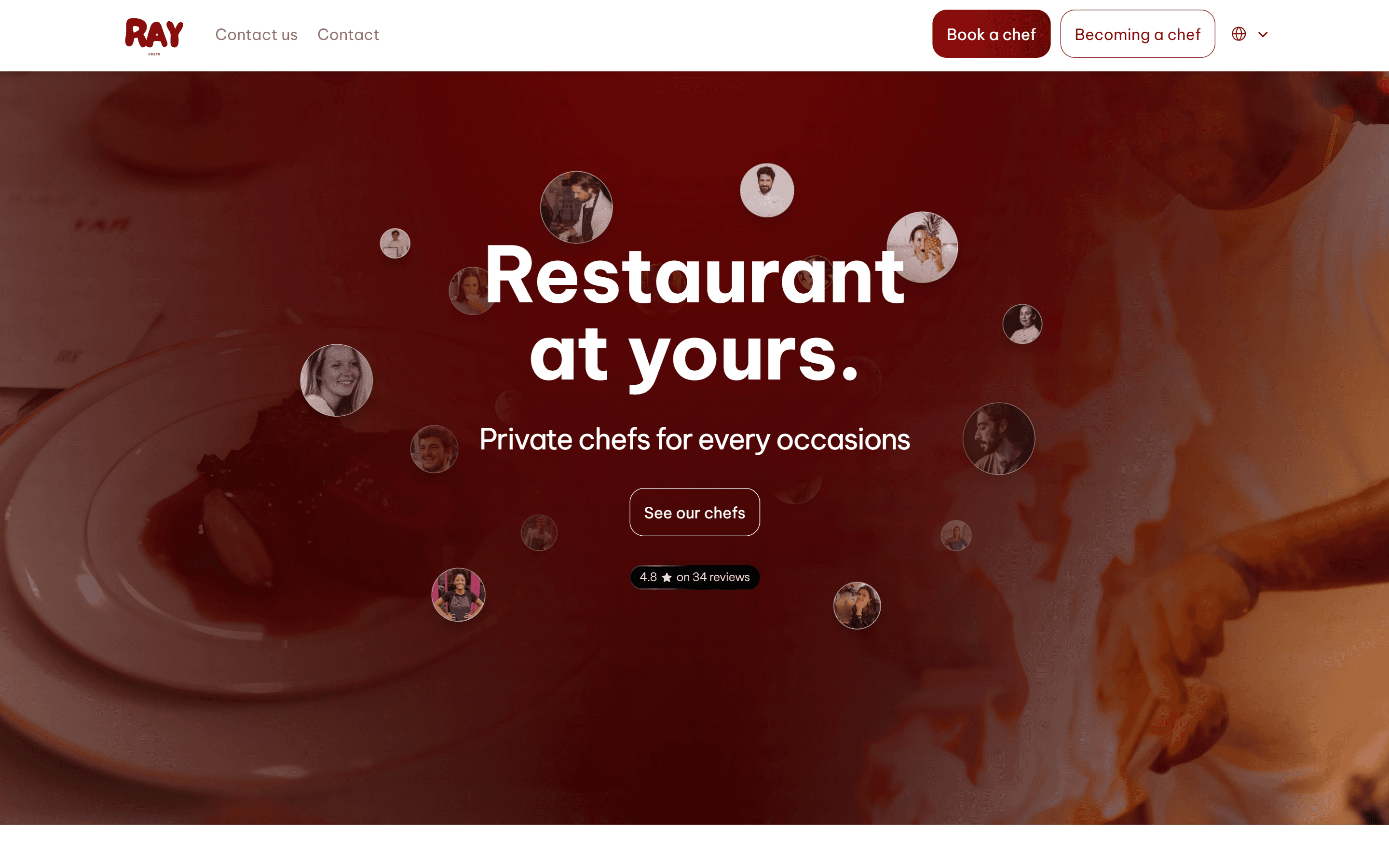 Landing page design réalisée sur Framer