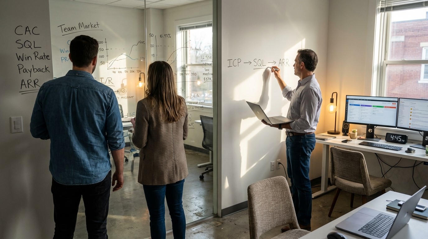 Comparison chart showing fractional CMO strategic planning versus lead gen agency execution tactics