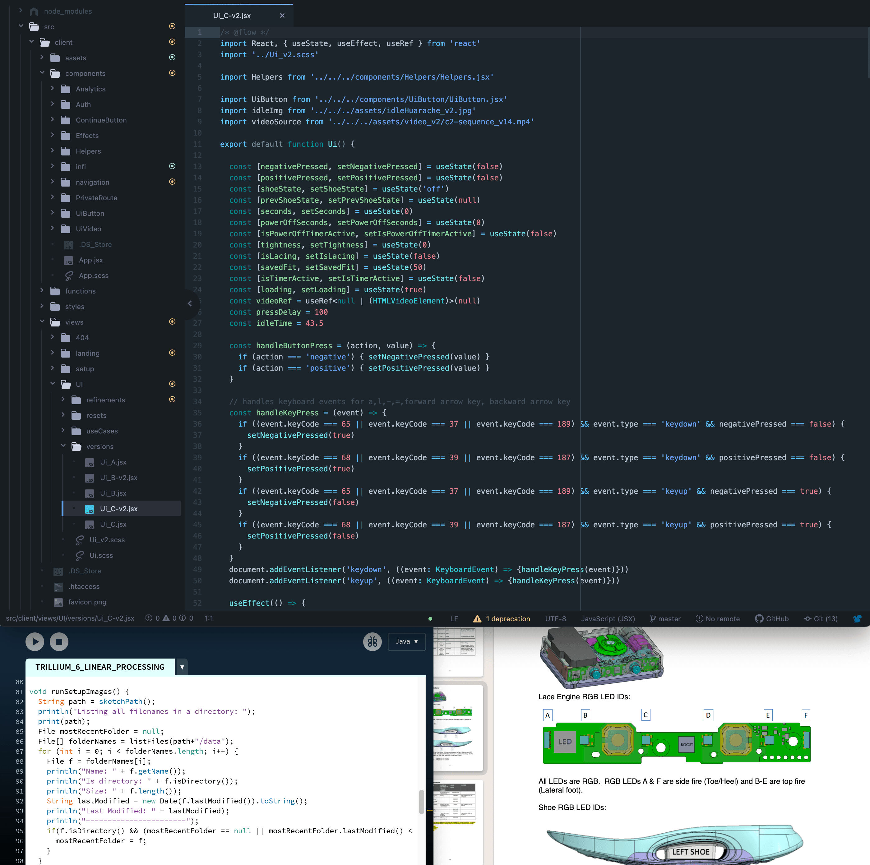 Image of workflow using Processing to create JSON code from After Effects animations