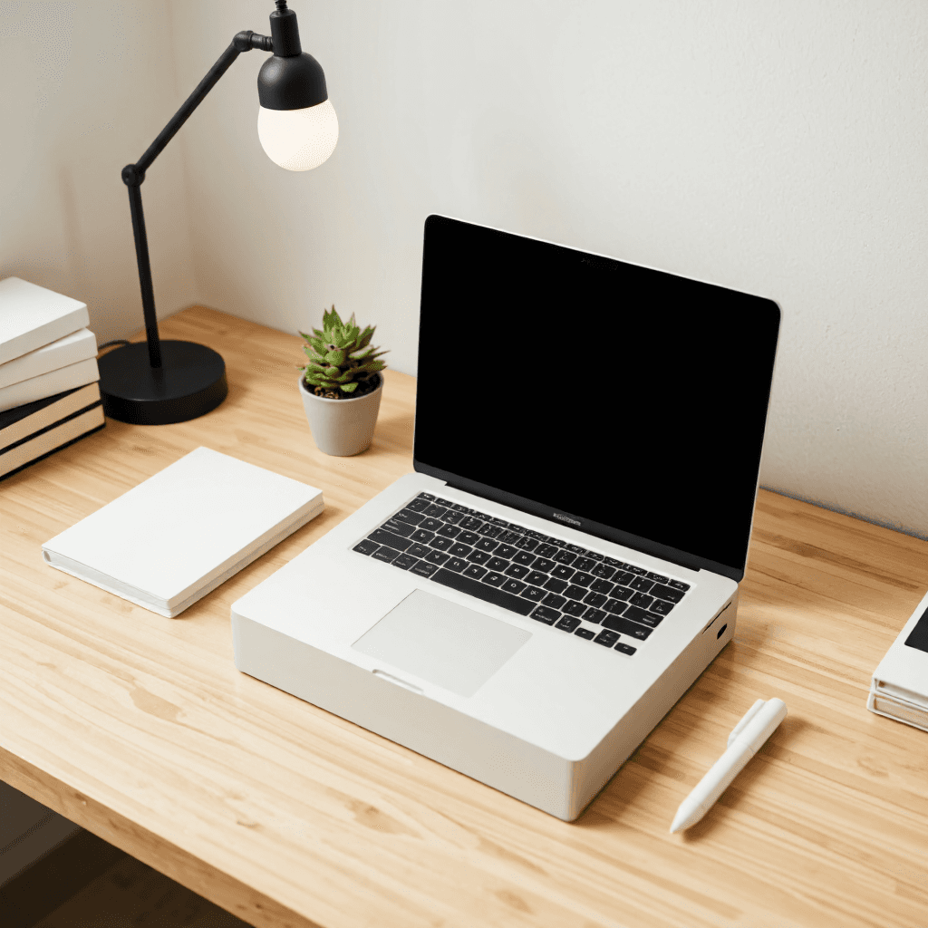 product photography of laptop box