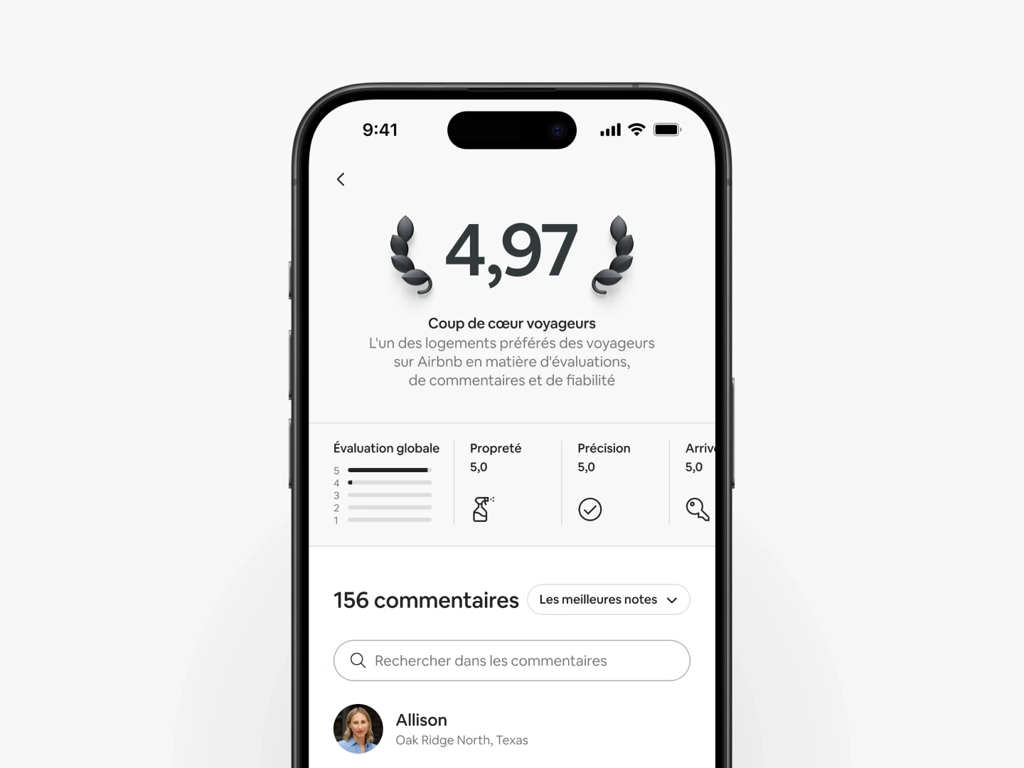 template avis airbnb