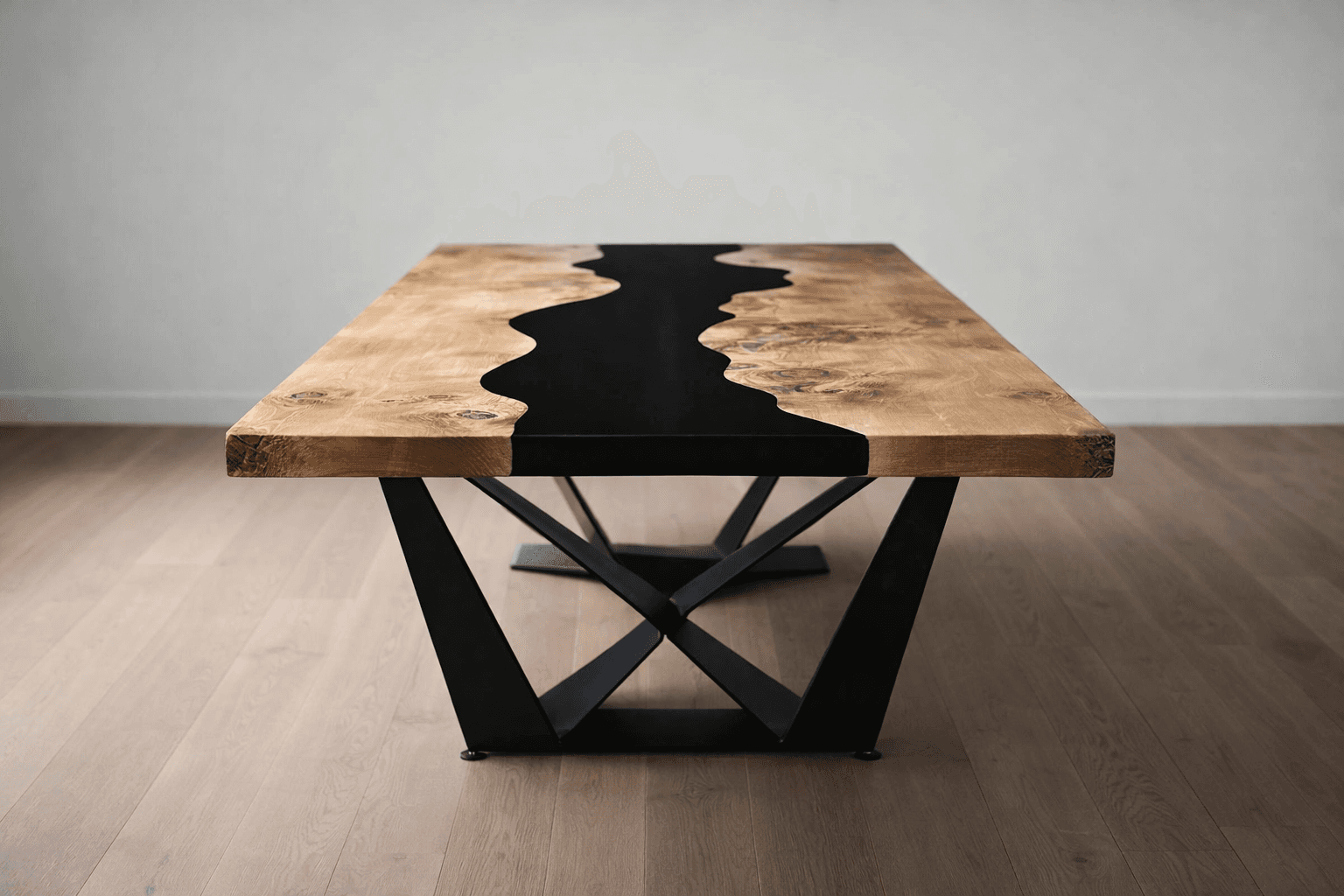 VEKRO Axis stół drewniany z żywicą