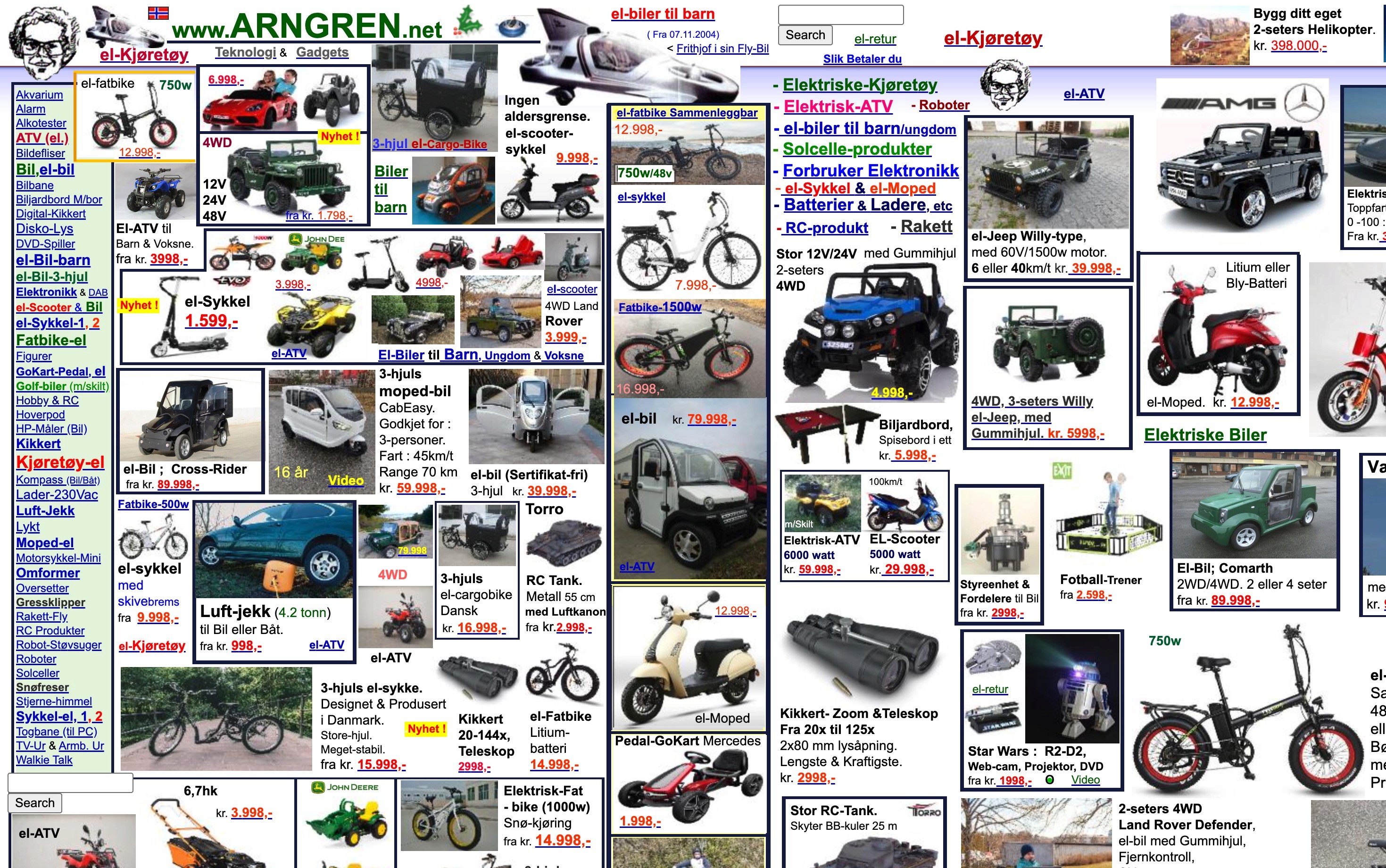 screenshot špatného webu