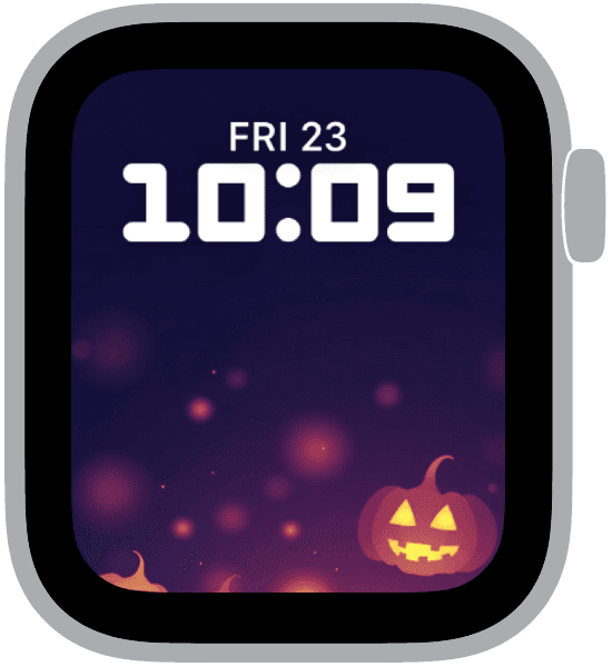 an apple watch face from the spooky vibes collection