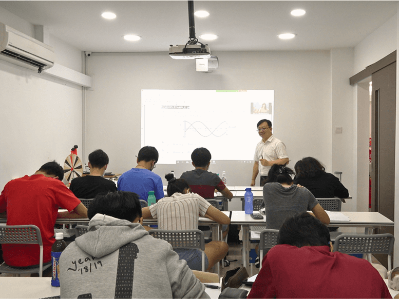 Students having lesson at Physics Academy