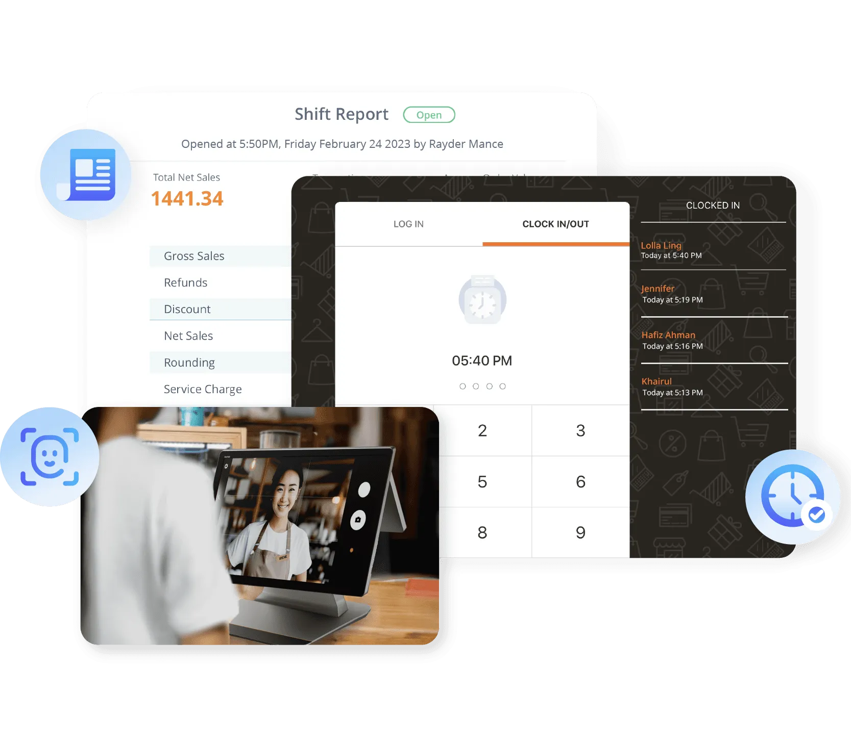 StoreHub employee management system helping service businesses manage staff, timesheets, and payroll.