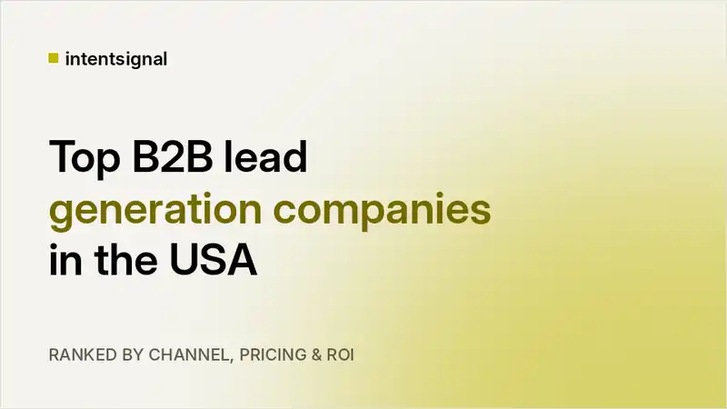 B2B Lead Generation Companies in the USA