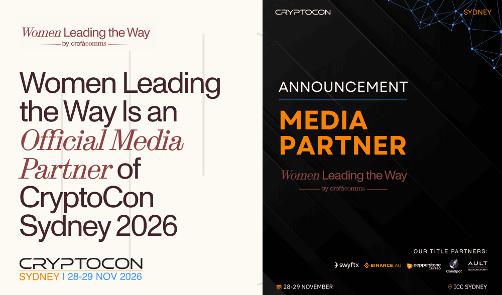 Women Leading the Way announced as an official media partner of CryptoCon Sydney 2026