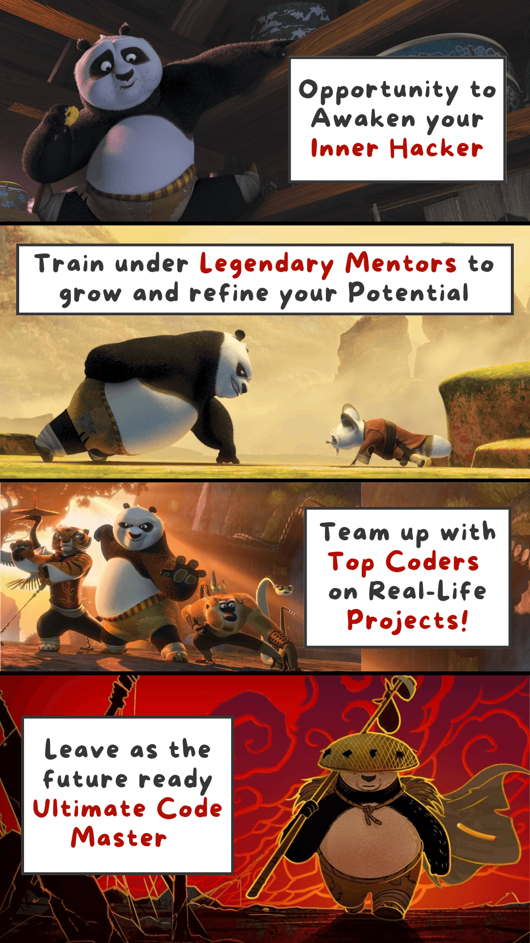 Internship Journey: From Novice to Master Developer - Illustrated in Kung Fu Panda Style