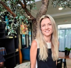 Businesswoman smiling