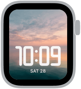 lakefront light Apple Watch face preview 4 featuring gradient, modern, and spring.