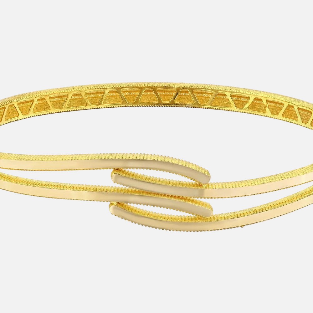 Assos Pırlanta 14 Ayar Altın Modern Tasarım Kelepçe Bilezik