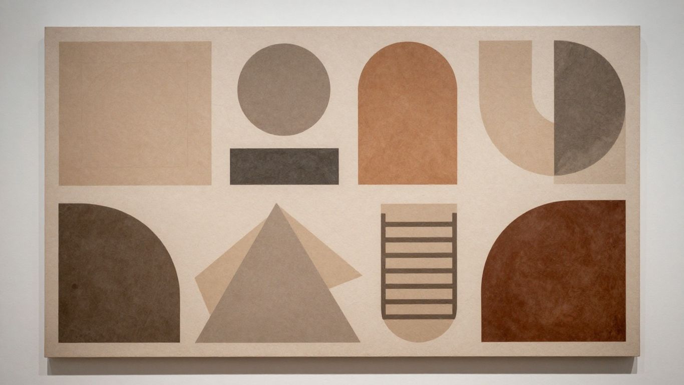 Abstract geometric forms in muted tones